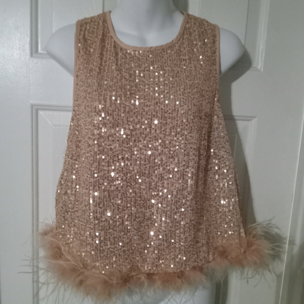 Entro Gold Sequin Top